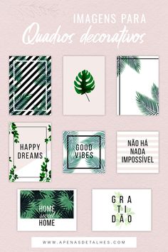 a bunch of cards that have some plants on them