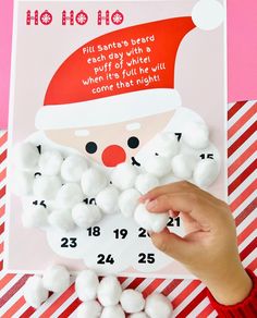 Santa Beard Countdown, Santa's Beard Countdown, Christmas Countdown Printable, Popular Christmas Songs, Weeks Until Christmas, Santa Printable, Weaving For Kids, Santa Beard, Holiday Favors