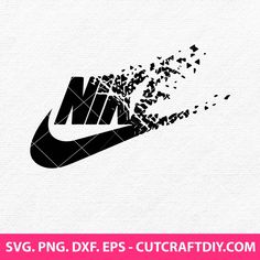 a black and white nike shoe with the word swg png dxf eps cut