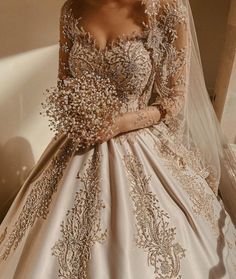 Elegant Long Sleeves Champagne Lace Wedding Dresses Long | Yesbabyonline.com – YESBABYONLINE Affordable Dresses