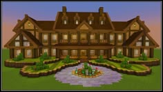 an image of a large house in minecraft