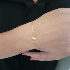 -The sun shaped design women jewelry bracelet is made with high quality 14K solid gold. Also we have listed a necklace and earrings with the same model. So you can combined them. Also, You can order as yellow gold, rose gold or white gold. - High polish finish ,set with flawless and cubic zirconia stones. - This tiny, dainty, delicate, charm and trendy women jewelry bracelet has been artfully designed for timeless yet modern millennial fashion. - You receive the bracelet in a beautiful and free Gift White Gold Bracelet With Cubic Zirconia, White Gold Cubic Zirconia Bracelet Gift, Rose Gold Plated Bracelets With Diamond Accents, Rose Gold Plated Bracelet With Diamond Accents, Dainty Gold Plated Diamond Bracelet As A Gift, Dainty Gold Plated Diamond Bracelet For Gift, Dainty Gold-plated Diamond Bracelet Gift, Delicate Diamond White Bracelets As Gift, Dainty Rose Gold Diamond Bracelet, Tarnish Resistant