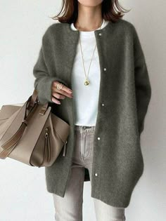 Beige Winter Sweater Coat, Beige Solid Color Sweater Coat For Winter, Brown Long Sleeve Cardigan, Brown Long Sleeve Solid Cardigan, Casual Brown Winter Cardigan, Casual Beige Solid Color Cardigan, Trendy Brown Sweater, Brown Winter Sweater Solid Color, Trendy Brown Solid Color Sweater