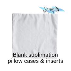 blank sublimation pillow cases and inserts are available in white or black colors