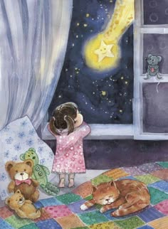 Art Mignon, Art Et Illustration, Dessin Adorable, Moon Art, Art Anime, Girly Art, Children's Book Illustration