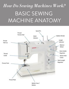 an instruction manual for sewing machine with instructions on how to use it and how to use it