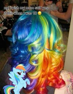 Rainbow Dash Hair Hairstyles, Blonde Rainbow Hair, Rainbow Dash Hair, Emo Scene Hair, Creative Hair Color, Hair Streaks