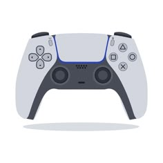 a video game controller is shown in this flat design illustration on a white background stock photo