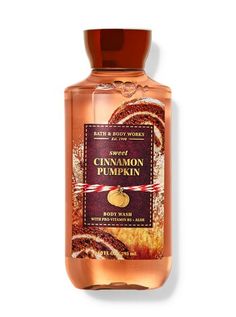 Sweet Cinnamon Pumpkin Body Wash | Bath & Body Works Body Scents, Cinnamon Pumpkin, Bath N Body Works, Bath Body Works Candles, Car Fragrance, Fresh Skin, Fall Scents, Body Love, Favorite Scents