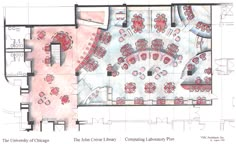 an architectural drawing of a restaurant floor plan