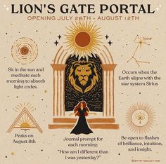 an advertisement for the lion's gate portal