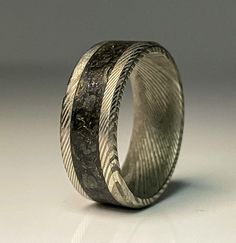 Ashes Ring, Cremation Ring, Damascus Steel Ring, Memorial Ring, Custom Wedding Band, Black Pigment, Losing Someone, Ring Pictures, Handcrafted Rings