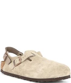 Birkenstock Women's Tokio Suede Back Strap Clogs | Dillard's Classic Suede Clogs With Buckle Closure, Suede Slip-on Clogs With Buckle Closure, Beige Slip-on Mules With Buckle Closure, Suede Clogs With Buckle Closure And Round Toe, Beige Buckle Closure Slip-on Mules, Closed Toe Suede Clogs With Buckle Closure, Suede Closed Toe Clogs With Buckle Closure, Beige Mules With Buckle Closure And Round Toe, Beige Round Toe Mules With Buckle Closure