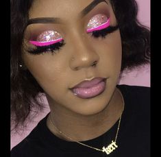 Client Makeup, Pink Glitter Makeup, Makeup 2022, Pink Eyeshadow Look, Skunk Stripe, Make Your Eyes Pop, Makeup Cute