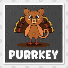 a cartoon turkey with the word purkley on it's chest and eyes