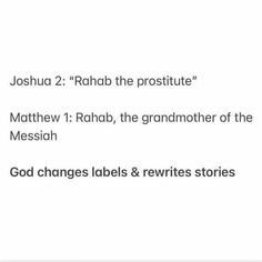 an image of the text that reads, joshua 2 rabbi the prostitue