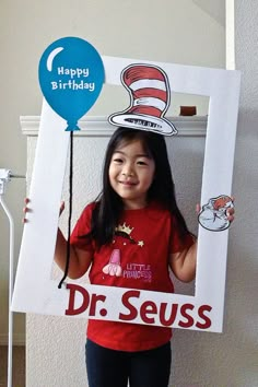 Dr. Seuss photo prop frame by PhotoPropFrame on Etsy Doctor Suess Birthday, Photo Prop Frame, Dr Seuss Birthday Party, Dr. Seuss