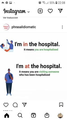 an image of some type of text on a cell phone with the caption'i'm in the hospital, i'm at the hospital it'm at the hospital if you are visiting someone who has been hospitalized