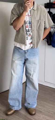 Summer Mens Outfits Street Style, Spring Streetwear Outfits Men, Spring Fits Men, Baggy Jeans Outfit, Spring Outfits Men, Streetwear Fits, Outfits Hombre, Street Fashion Men Streetwear, Guys Clothing Styles