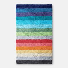 a multicolored towel on a white background