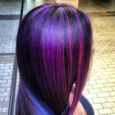 Weekly hair collection! Pelo Color Vino, Purple Highlights, Beautiful Hair Color, Pretty Hair Color, Peinados Fáciles Para Cabello Corto, Funky Hairstyles, Normal Hair, Hair Coloring, Colored Hair