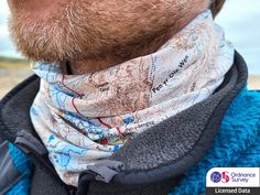 This luxurious, silky neck tube features wearable large-scale 1:25,000 Ordnance Survey map artwork of Cadair Idris in Snowdonia / Eryri.  All map snoods are professionally packaged and supplied on a full colour, two-sided card hanger with EAN13 barcode and standard display Euroslot. Together, they make for the perfect gift for anyone who has explored - or dreams of exploring - this beautiful area of southern Snowdonia / Eryri. DESCRIPTION * One size fits all - 50cm x 25cm flat size.  * Premium, Cadair Idris, Ordnance Survey Maps, Yoga Band, Map Artwork, Helmet Liner, Men's Scarf, Tube Scarf, Snowdonia, Dog Scarfs