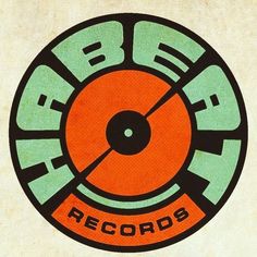 an orange and green record label with the words records on it's center circle