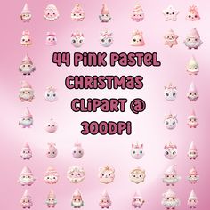 the pink pastel christmas clipart is 300ppi and it's available for purchase