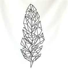 a black and white drawing of a leaf