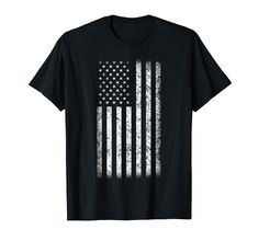 PRICES MAY VARY. Great US Patriotic American Pride tee for 4th of July, Independence Day, Veterans Day, Labor Day, Memorial Day, Presidents Day. Be proud and wear this tee. Black and White American Flag tee for boys, american flag tee for women Black and White American Flag tee, US flag tee, american flag tee for women, american flag tee men, american flag tee for men, american flag tee, US flag tee for women Lightweight, Classic fit, Double-needle sleeve and bottom hem Pride Tees, American Pride, Tees For Women, American Vintage, Branded T Shirts, Mens Tees, American Flag, Top Styles, Fashion Branding