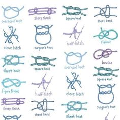 an image of different types of knots