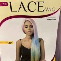 Synthetic 29” Sorbet, Pink Shine Swiss Lace Wig. Heat Safe Up To 400. New With Tags Brunette Ombre, Frosted Hair, Light Brunette, Black Hair Extensions, Wig Color, Short Curly Wigs, Short Hair Wigs, Bleach Blonde, Headband Wigs