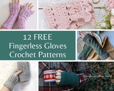 twelve free fingerless gloves crochet patterns