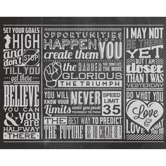 a black and white poster with words on it that say i love you, the future is