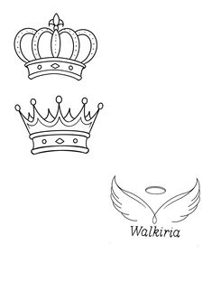 two crowns with wings and the word waikinca written below them on a white background