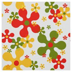 an image of colorful flowers on a white background with red, yellow and green colors