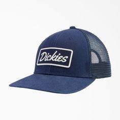 Classic to its core, Dickies Trucker Cap offers the perfect dose of form and function. With a medium profile, structured build and flat bill, this trucker hat makes a statement without even trying. The adjustable snap back closure ensures an optimal fit and the moisture wicking inner band will keep you dry and comfortable in any climate. Dickies embroidery patch logo at front seals the deal on your heritage workwear style. Heritage Workwear, Hat Patch, Workwear Style, Hat Patches, Workwear Fashion, Embroidery Patch, Snap Back, The Deal, Embroidery Patches