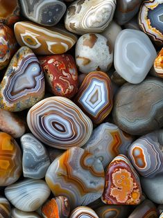 Save and follow for more stunning visuals! Discover the mesmerizing beauty of polished agate stones. These unique pieces boast vibrant patterns and earthy hues, making each stone a work of art. Perfect for decor inspiration or a touch of natural elegance. Dive into the world of agates with us!  #ArtPrint #AgateStones #NaturalArt #HomeDecor #MineralCollection #UniqueFinds #ColorfulGems #imageprompt #Aiimage Agate Photography, Agate Painting, Stone Aesthetic, Earthy Hues, Metamorphic Rocks, Mesmerizing Beauty, Sell Photos, Vibrant Patterns, Mineral Collection