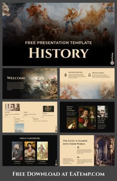 the history powerpoint presentation is shown