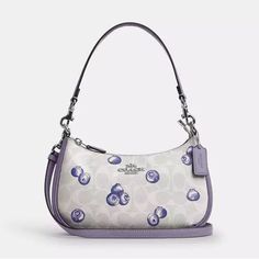 New With Tags. Brand-New, Unused, And Unworn With The Original Tags Attached. Bag Width: 24.5cm Bag Depth: 7.5cm Bag Height: 15.5cm Coach Teri Shoulder Bag, Blueberry Print, Girly Bags, Fancy Bags, Coach Outlet, Pretty Bags, Pinterest Closet, Signature Canvas, Cute Purses