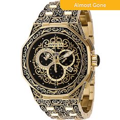 Invicta Artist 47mm Swiss Quartz Chronograph Bracelet Watch - When is a watch more than just a watch? When it's part of Invicta's Artist collection, o Metal Crown, Mens Gold Jewelry, Invicta Watches, Italian Jewelry, Coin Jewelry, White Mark, Stainless Steel Band, Watch Sale, October Birth Stone