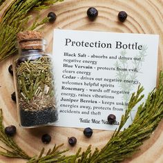 Protection spell bottle Herbs For Protection, Blue Vervain, Witch Bottle, Prosperity Spell, Heath Care, Jar Spells, Witch Bottles, Spell Jars, Protection Spell