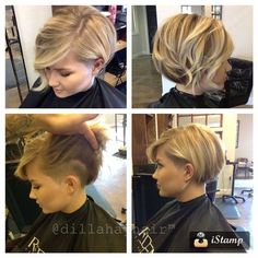 bob with hidden undercut on side and back (eliminates neck hair mullet) | How Do It Info Haircut And Color, Short Hairstyle, Trending Haircuts, Love Hair, Undercut, Hair Today, Great Hair