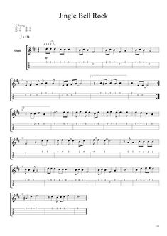 the guitar tab for jungle bell rock