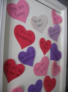 someone posted this message to their kids on valentine's day, and it looks like they are in love