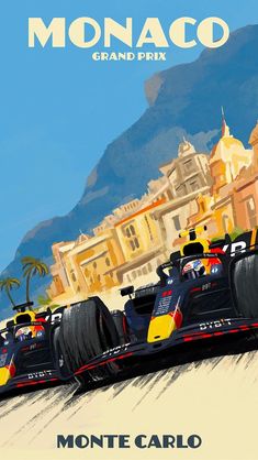 the monaco grand prix race poster is shown