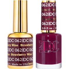 DND DC Duo Gel - #062 Strawberry Wine / Soak-Off Gel Polish 0.5 oz. + Nail Lacquer 0.5 oz. Luminous Nails, Strawberry Wine, Gel Pack, Long Lasting Nails, Gel Lacquer, Gel Polish Colors, Soak Off Gel