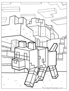 an image of a minecraft coloring page