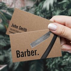 Barber Minimalist Barbershop Rustic Kraft Business Card https://www.zazzle.com/barber_minimalist_barbershop_rustic_kraft_business_card-256176119307246440?rf=238253331811171847&tc=bcb24bold Minimalist Barbershop, Barber Shop Business Cards, Mobile Barber, Barber Business Cards, Kraft Business Cards, Barber Shop Interior, Barber Logo, Barbershop Design, Barber Shop Decor