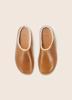 Feit Outdoor Wool Lined Slipper, Tan | Ryland Life Equipment Two Strap Sandals, Limited Edition Shoes, Outdoor Slippers, Designer Slippers, Classic Shoes, Boots And Sneakers, Handmade Shoes, Vegetable Tanned Leather, Slide Slipper